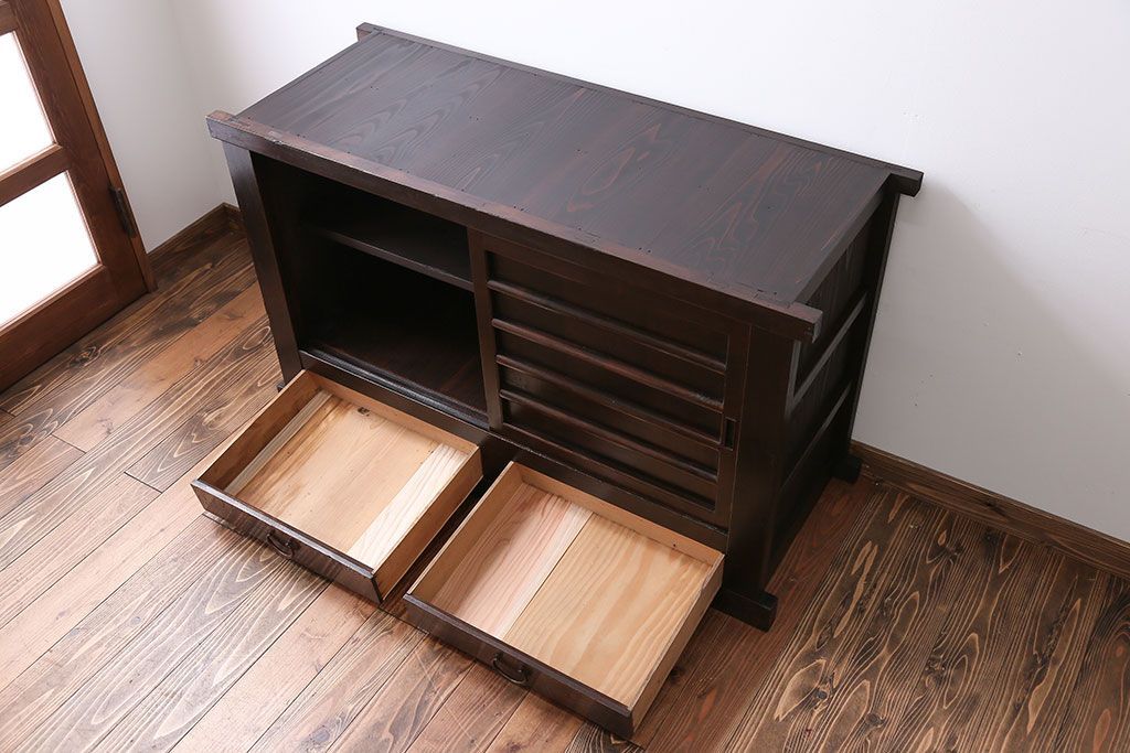 アンティーク家具　京都産　四尺水屋箪笥サイドボード