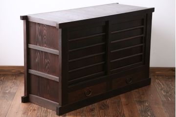 アンティーク家具　京都産　四尺水屋箪笥サイドボード