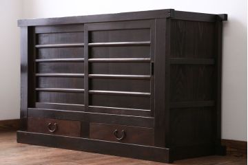 アンティーク家具　京都産　四尺水屋箪笥サイドボード