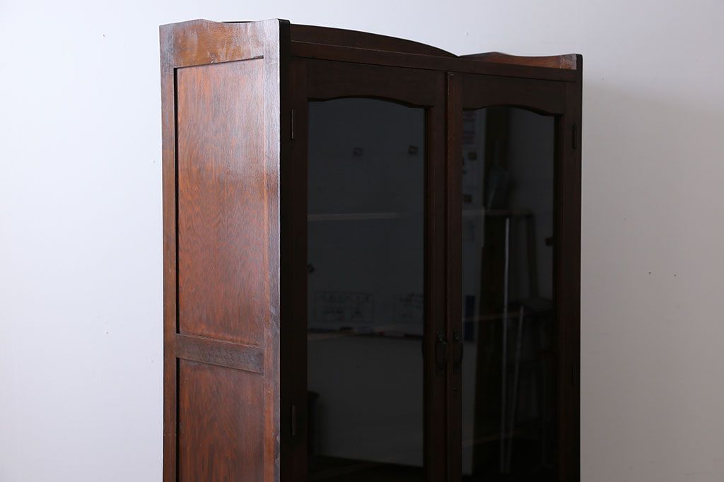 アンティーク家具　前面ナラ材　大きな本箱