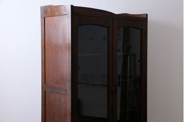 アンティーク家具　前面ナラ材　大きな本箱