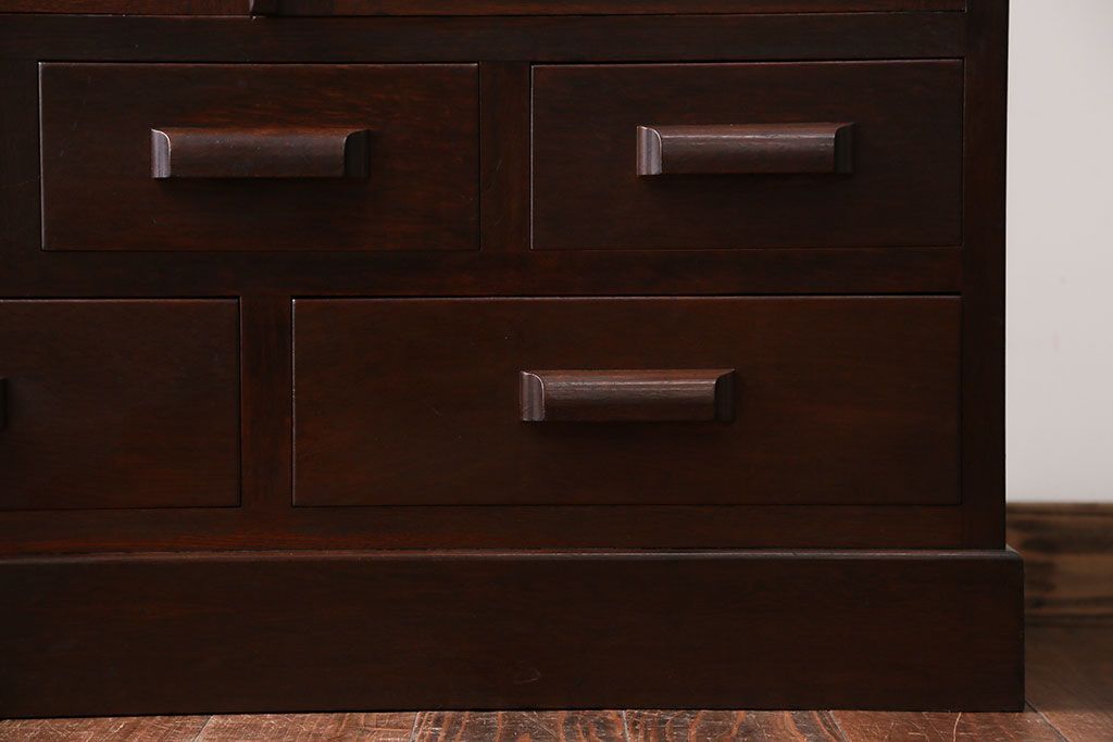 アンティーク家具　前面ナラ材　大きな本箱