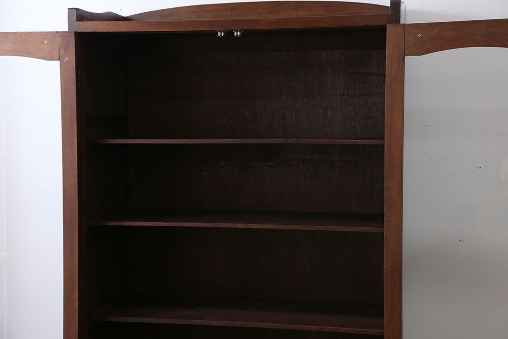 アンティーク家具　前面ナラ材　大きな本箱