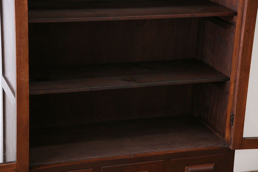 アンティーク家具　前面ナラ材　大きな本箱