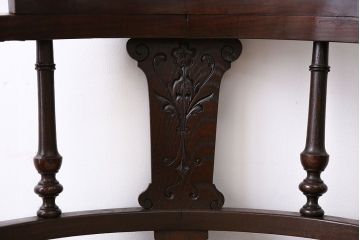 アンティーク家具　大正ロマン　ケヤキ材の回転椅子