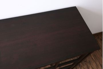 アンティーク家具　おしゃれな横型ガラス戸棚