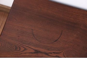 アンティーク家具　アンティーク　総欅材!天板一枚板の座卓