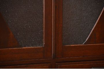 レトロ家具　昭和レトロ　ダイヤガラス入り本箱