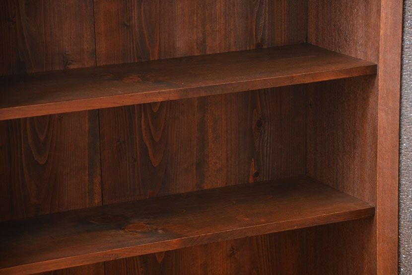 レトロ家具　昭和レトロ　ダイヤガラス入り本箱