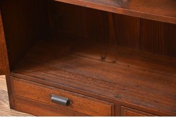 レトロ家具　昭和レトロ　ダイヤガラス入り本箱