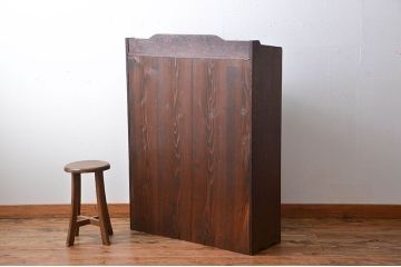 レトロ家具　昭和レトロ　ダイヤガラス入り本箱