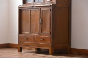 レトロ家具　昭和レトロ　脚付き食器棚