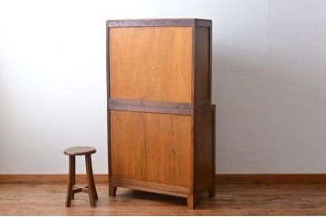 レトロ家具　昭和レトロ　脚付き食器棚