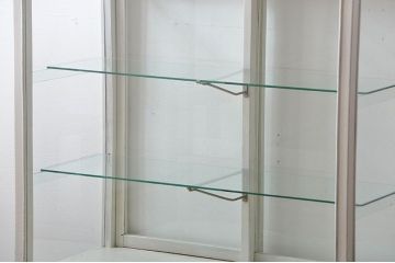 アンティーク家具　アンティークペイント　脚付きガラスケース(1)