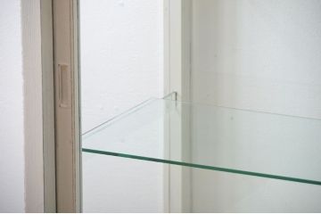 アンティーク家具　アンティークペイント　脚付きガラスケース(1)