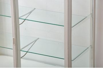 アンティーク家具　アンティークペイント　脚付きガラスケース(1)