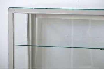 アンティーク家具　アンティークペイント　脚付きガラスケース(2)