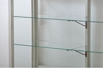 アンティーク家具　アンティークペイント　脚付きガラスケース(2)