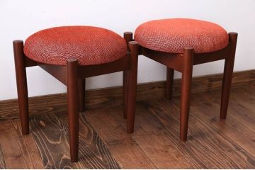 レトロ家具　昭和レトロ　かわいいスツール2脚セット
