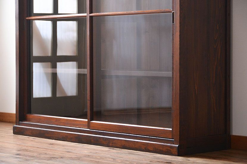 アンティーク家具　アンティーク　特大収納棚(ガラスケース)