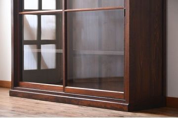 アンティーク家具　アンティーク　特大収納棚(ガラスケース)