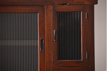 アンティーク家具　古民具・骨董　前面欅材!組子細工入り収納棚