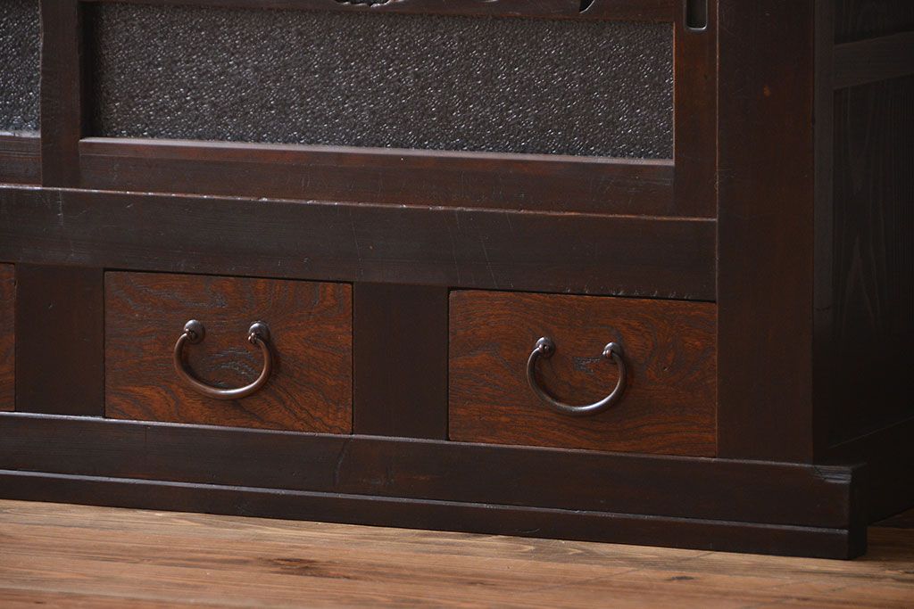 アンティーク家具　古民具・骨董　モダンな四尺水屋箪笥サイドボード