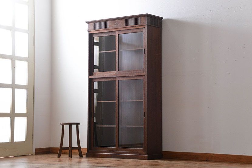 アンティーク家具　大正ロマン　お洒落な収納棚