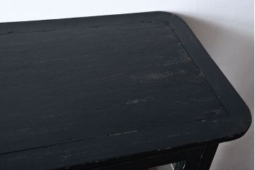 アンティーク家具　アンティークペイント　背面鏡!古いケビント