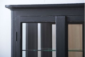 アンティーク家具　アンティークペイント　背面鏡!古いケビント