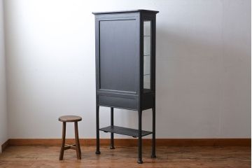 アンティーク家具　アンティークペイント　背面鏡!古いケビント