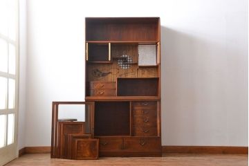 アンティーク家具　アンティーク　前面桑張りの上品な茶箪笥