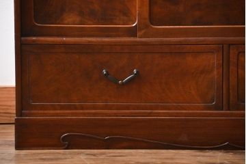 アンティーク家具　アンティーク　前面桑張りの上品な茶箪笥