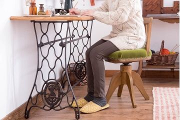 アンティーク家具　アンティーク　シンガー　ミシンテーブル(シンガーミシン、ミシン台)(2)