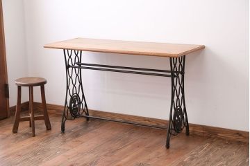 アンティーク家具　アンティーク　シンガー　ミシンテーブル(シンガーミシン、ミシン台)(2)