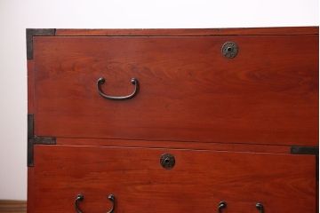 アンティーク家具　古民具・骨董　シンプルな時代箪笥ローボード(1)