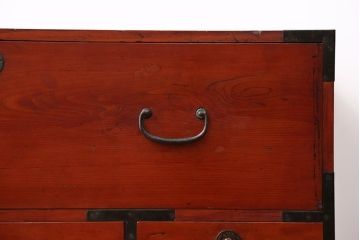 アンティーク家具　古民具・骨董　シンプルな時代箪笥ローボード(1)