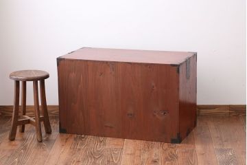 アンティーク家具　古民具・骨董　シンプルな時代箪笥ローボード(1)