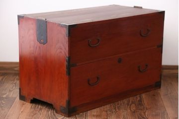 アンティーク家具　古民具・骨董　シンプルな時代箪笥ローボード