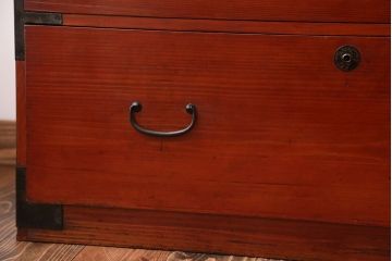 アンティーク家具　古民具・骨董　シンプルな時代箪笥ローボード