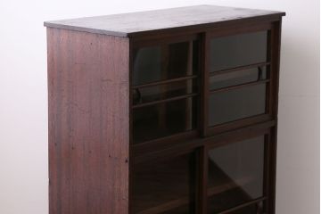レトロ家具　昭和レトロ　ガラス戸棚
