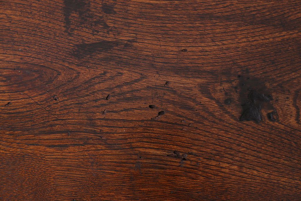 アンティーク家具　引き出し二杯付き!タモ材の収納戸棚