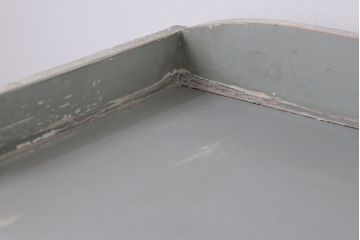 アンティーク家具　ガラスの取っ手のペイントデンタルキャビネット