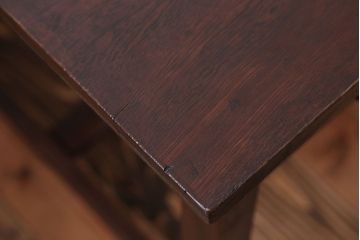 アンティーク家具　アンティーク　ナラ材の片袖机