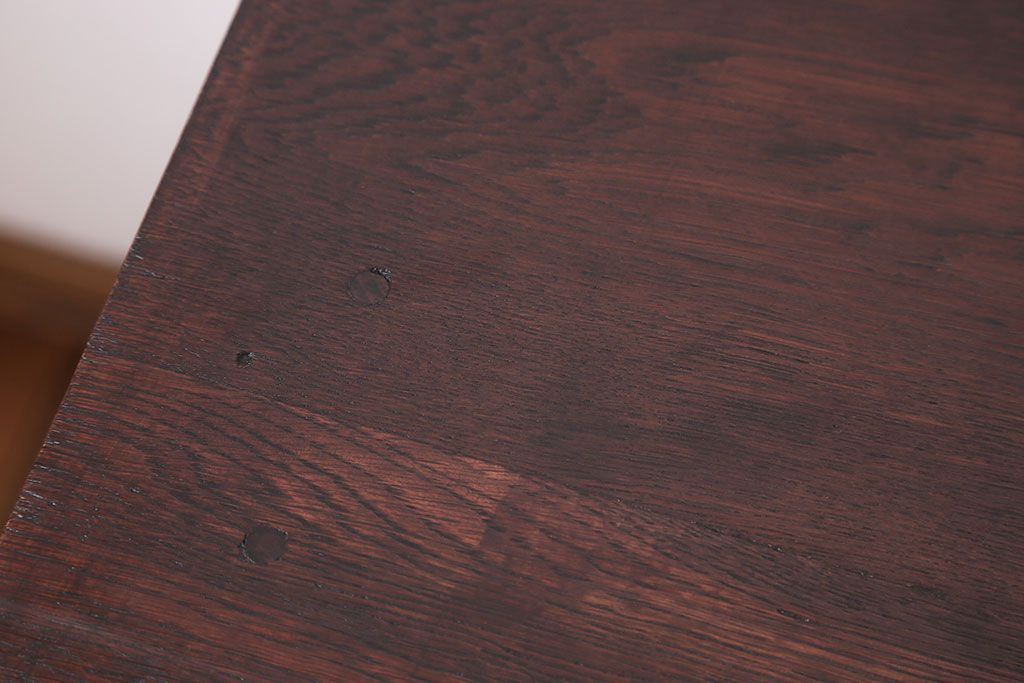 アンティーク家具　アンティーク　ナラ材の片袖机