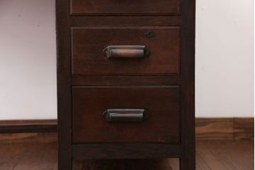 アンティーク家具　アンティーク　ナラ材の片袖机