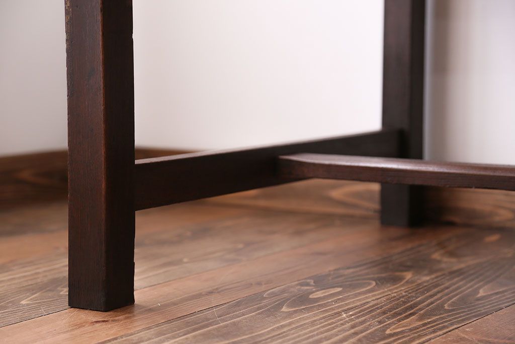 アンティーク家具　アンティーク　ナラ材の片袖机