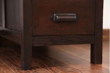 アンティーク家具　アンティーク　ナラ材の片袖机