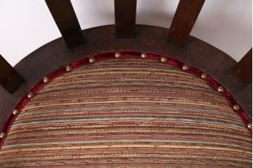 アンティーク家具　大正ロマン　ナラ材の回転椅子