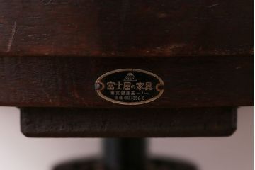 アンティーク家具　大正ロマン　ナラ材の回転椅子